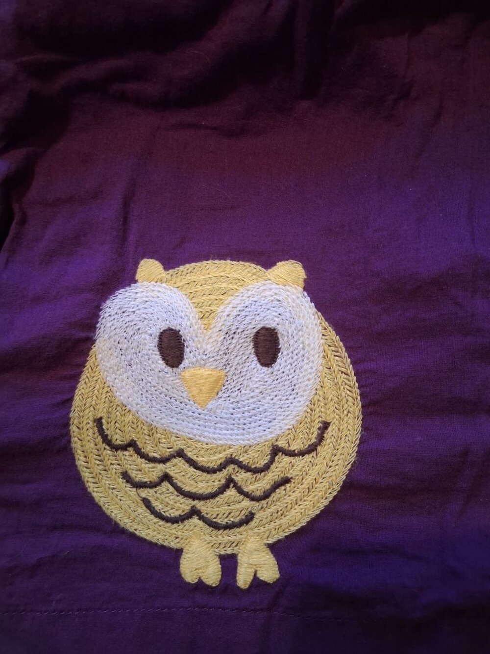mini Boden 100% Cotton Purple Embroidered Owl Skirt - Picture 4 of 4